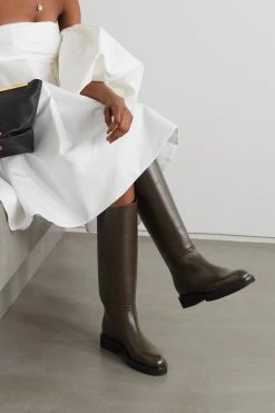 Cheapest ✔️ KHAITE Derby Leather Knee 😍 Boots ⌛ 7 Cheapest ✔️ KHAITE Derby Leather Knee 😍 Boots ⌛ -Khaite Store w920 q60 1027