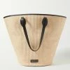 Cheapest 🔔 KHAITE Osa Leather-trimmed Raffia Tote 🎁 -Khaite Store w920 q60 1085