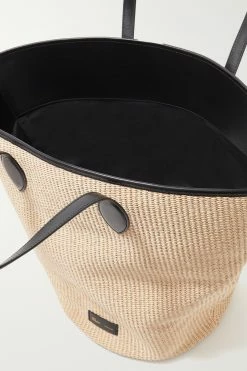 Cheapest 🔔 KHAITE Osa Leather-trimmed Raffia Tote 🎁 -Khaite Store w920 q60 1089