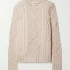 Outlet ⭐ KHAITE Mafalda Cable-knit Cashmere Sweater ✔️ -Khaite Store w920 q60 110