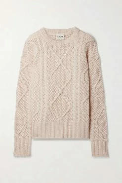 Outlet ⭐ KHAITE Mafalda Cable-knit Cashmere Sweater ✔️