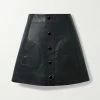 Coupon 😉 KHAITE Button-embellished Leather Mini 🎁 Skirt ⭐