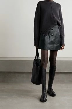 Coupon 😉 KHAITE Button-embellished Leather Mini 🎁 Skirt ⭐ 8 Coupon 😉 KHAITE Button-embellished Leather Mini 🎁 Skirt ⭐ -Khaite Store w920 q60 1102