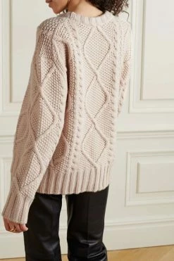 Outlet ⭐ KHAITE Mafalda Cable-knit Cashmere Sweater ✔️ -Khaite Store w920 q60 113