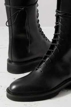 Best Sale ⌛ KHAITE Conley Lace-up Leather Ankle 👏 Boots ❤️ -Khaite Store w920 q60 1157