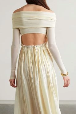 Best Pirce ⌛ KHAITE Cibo Off-the-shoulder Twisted Stretch-jersey Bodysuit ✨ 9 Best Pirce ⌛ KHAITE Cibo Off-the-shoulder Twisted Stretch-jersey Bodysuit ✨ -Khaite Store w920 q60 12