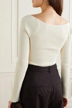 New ✔️ KHAITE Maddy Ribbed-knit Sweater ⌛ -Khaite Store w920 q60 1206