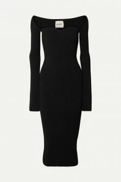 Best Sale 🥰 KHAITE Beth Ribbed-knit Midi Dress ⭐