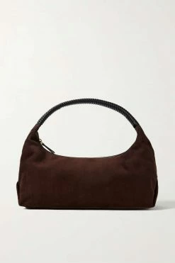 Deals 🧨 KHAITE Remi Hobo Leather-trimmed Suede Shoulder Bag 😀