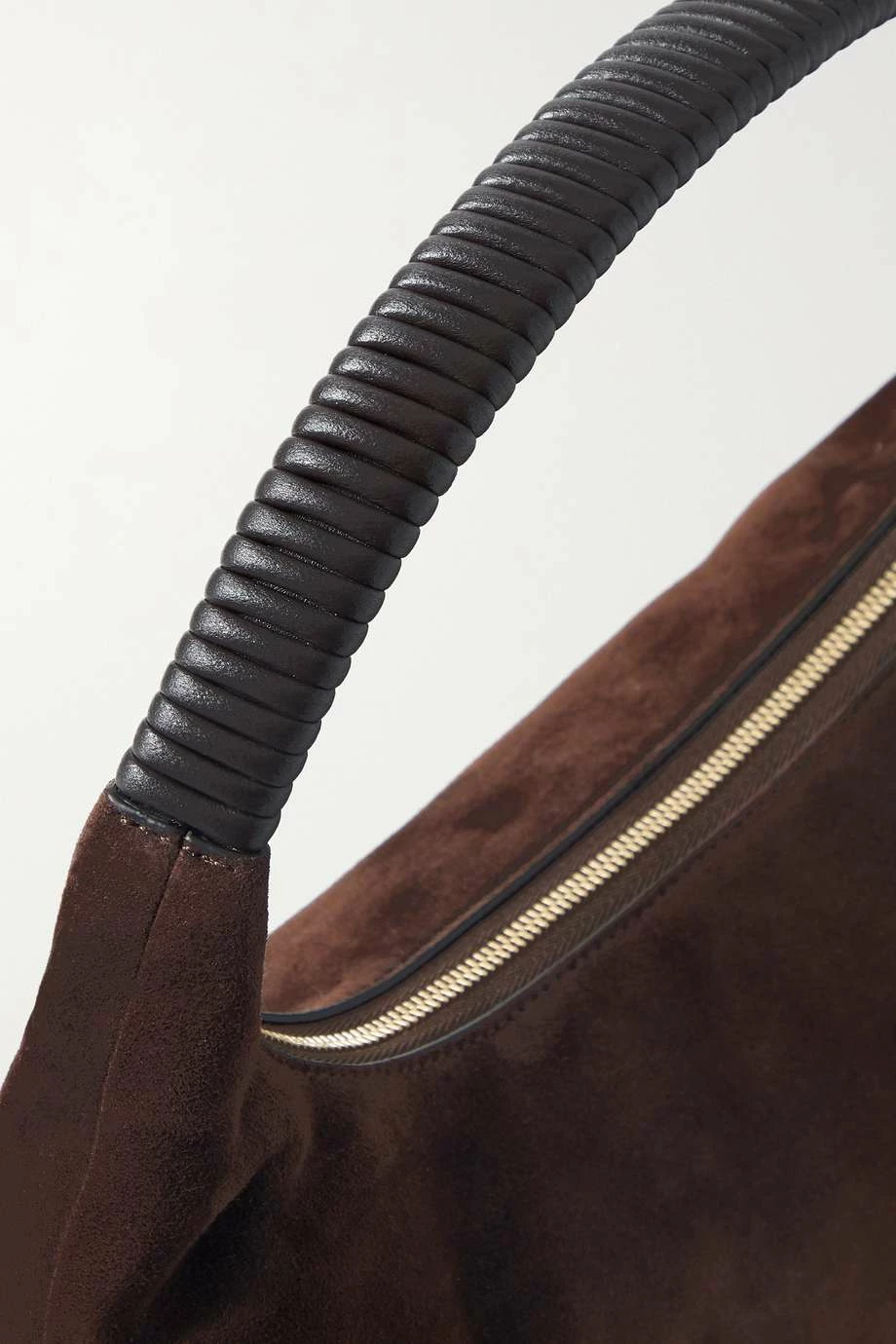 Deals ๐งจ KHAITE Remi Hobo Leather-trimmed Suede Shoulder Bag ๐ 6 Deals ๐งจ KHAITE Remi Hobo Leather-trimmed Suede Shoulder Bag ๐ - Image 4