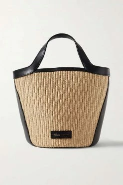 Wholesale 🤩 KHAITE Nora Small Raffia And Leather Tote 🌟