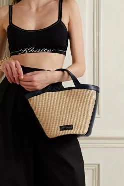 Wholesale 🤩 KHAITE Nora Small Raffia And Leather Tote 🌟 -Khaite Store w920 q60 134