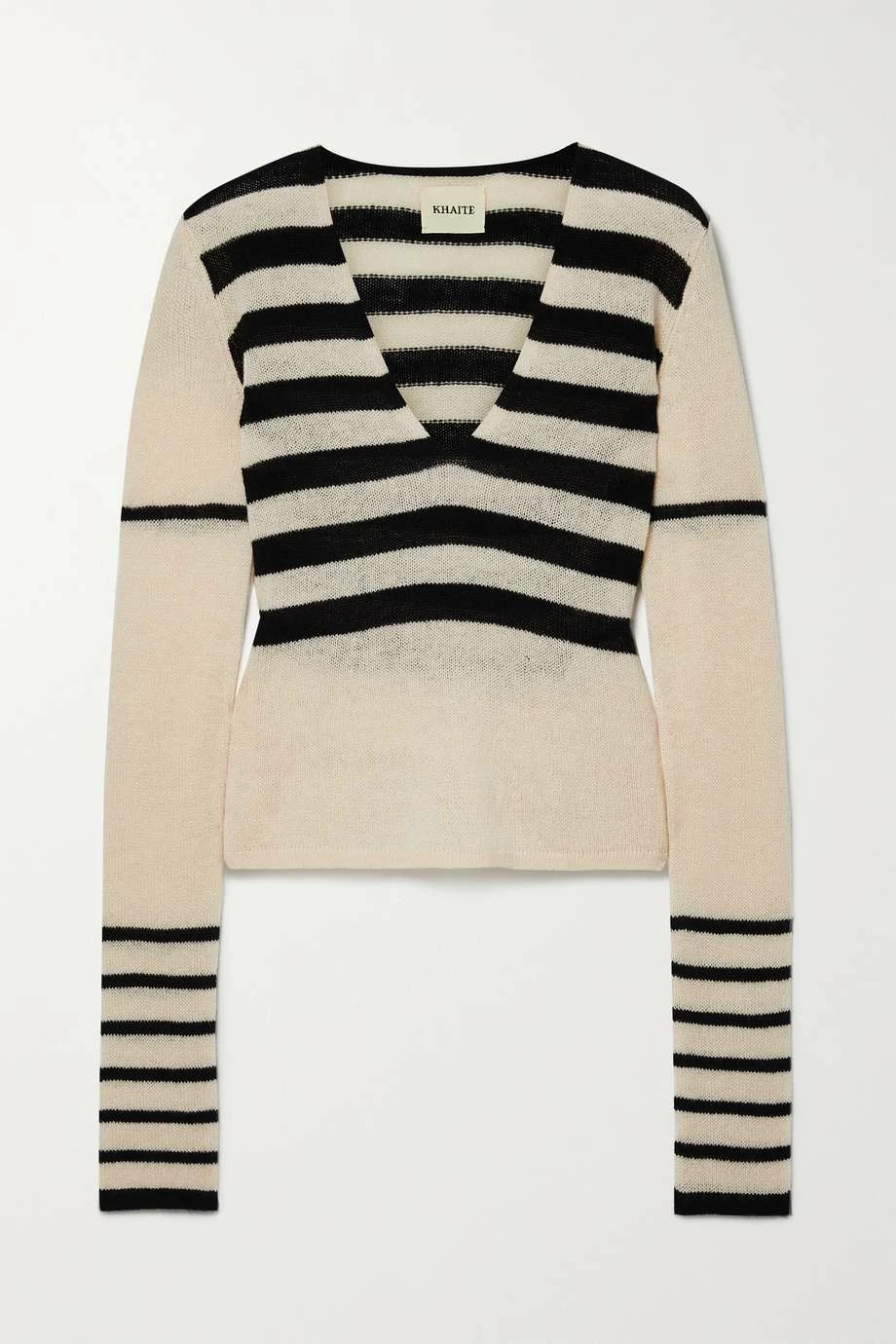 Hot Sale ๐ KHAITE Ivy Striped Cashmere Sweater โจ 3 Hot Sale ๐ KHAITE Ivy Striped Cashmere Sweater โจ
