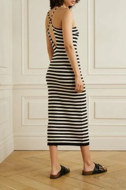 New 🎉 KHAITE Georgia Striped Cashmere Midi Dress 😀 -Khaite Store w920 q60 149