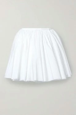 Flash Sale 🧨 KHAITE Jorja Layered Pleated Cotton-poplin Mini Wrap Skirt 👍