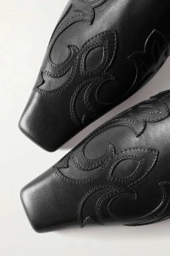 Outlet 👏 KHAITE Madison Appliquéd Leather Mules 🔔 -Khaite Store w920 q60 167