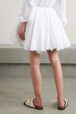 Flash Sale 🧨 KHAITE Jorja Layered Pleated Cotton-poplin Mini Wrap Skirt 👍 -Khaite Store w920 q60 17