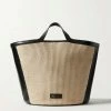 Top 10 🌟 KHAITE Nora Leather And Raffia Tote 🎉