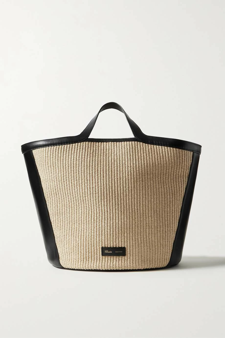 Top 10 ๐ KHAITE Nora Leather And Raffia Tote ๐ 3 Top 10 ๐ KHAITE Nora Leather And Raffia Tote ๐