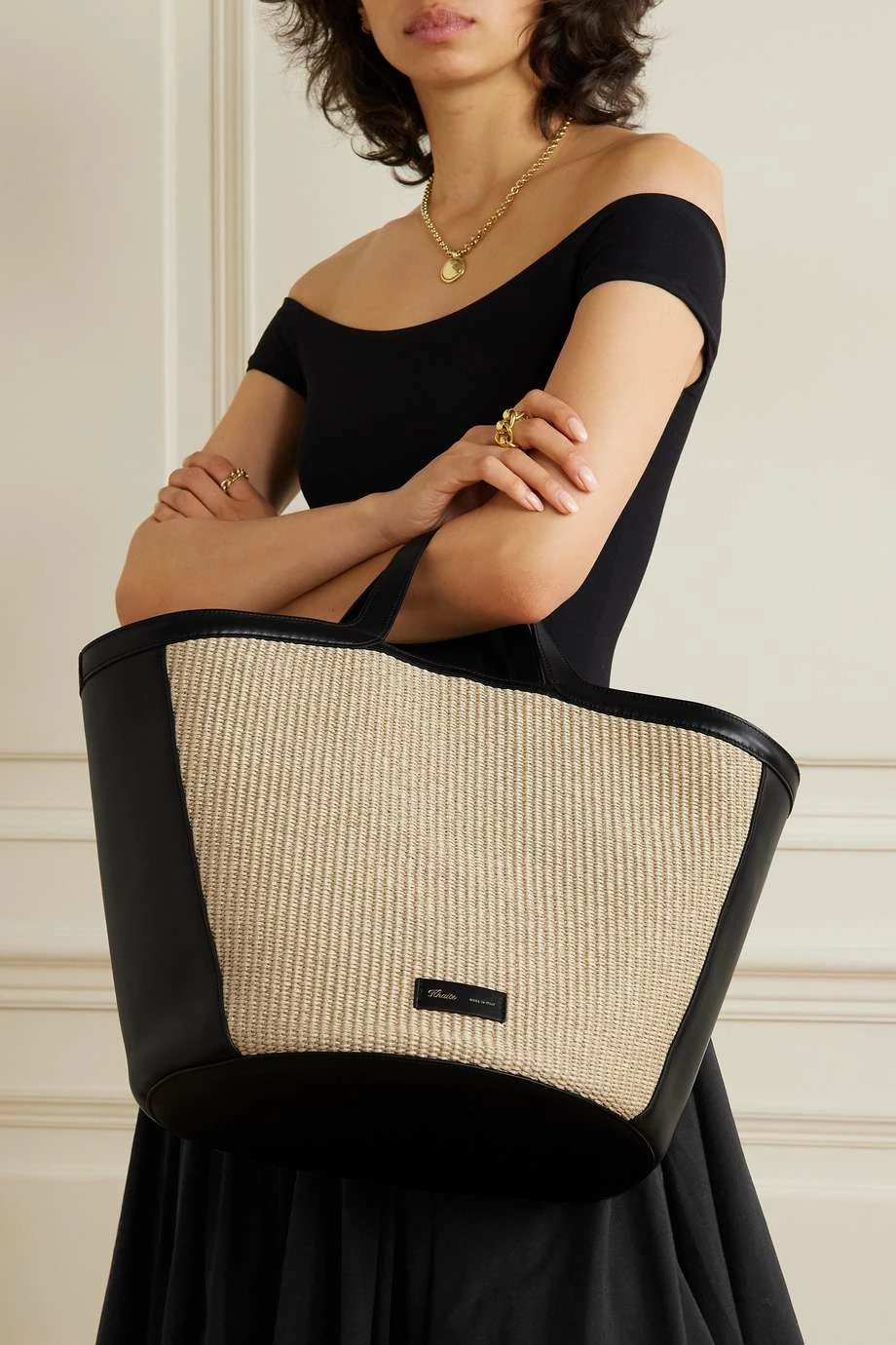 Top 10 ๐ KHAITE Nora Leather And Raffia Tote ๐ 4 Top 10 ๐ KHAITE Nora Leather And Raffia Tote ๐ - Image 2
