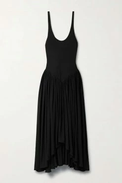 Deals 💯 KHAITE Lynn Open-back Pleated Crepe Midi Dress ✔️