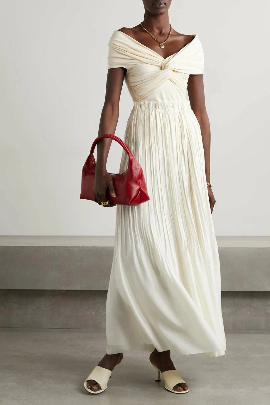 Best deal โ KHAITE Cersi Pleated Cupro Maxi ๐ Skirt ๐ฅ 8 Best deal โ KHAITE Cersi Pleated Cupro Maxi ๐ Skirt ๐ฅ - Image 6