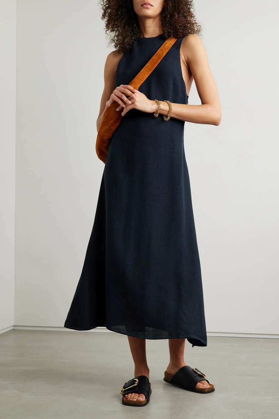 Wholesale โ๏ธ KHAITE Etta Cotton-blend Midi Dress ๐ 4 Wholesale โ๏ธ KHAITE Etta Cotton-blend Midi Dress ๐ - Image 2