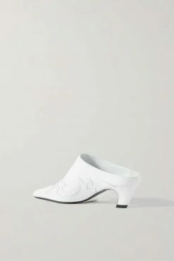 Best deal 🧨 KHAITE Madison Appliquéd Leather Mules 😉 -Khaite Store w920 q60 224