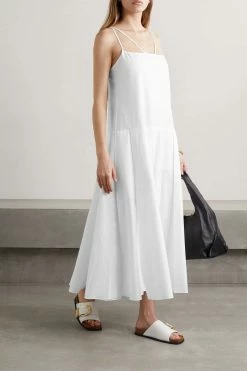 Top 10 🌟 KHAITE Thea Pleated Cotton-poplin Maxi Dress 🎉 -Khaite Store w920 q60 236