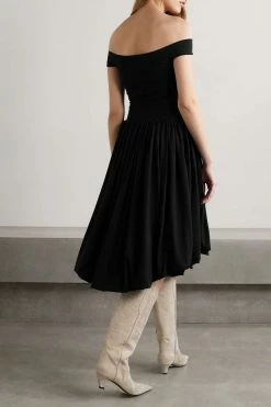 Flash Sale 🌟 KHAITE Noma Off-the-shoulder Stretch-cotton Jersey Midi Dress 🥰 -Khaite Store w920 q60 244