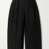 Flash Sale ✔️ KHAITE Tino Cropped Pleated Cotton Wide-leg Pants 🔔