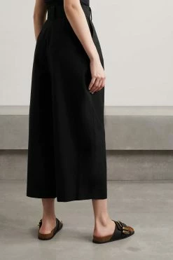 Flash Sale ✔️ KHAITE Tino Cropped Pleated Cotton Wide-leg Pants 🔔 -Khaite Store w920 q60 273