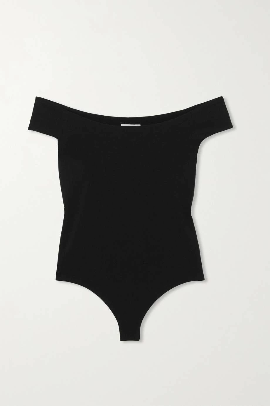 Promo ๐ฏ KHAITE Nima Off-the-shoulder Stretch-cotton Jersey Thong Bodysuit โ๏ธ 3 Promo ๐ฏ KHAITE Nima Off-the-shoulder Stretch-cotton Jersey Thong Bodysuit โ๏ธ