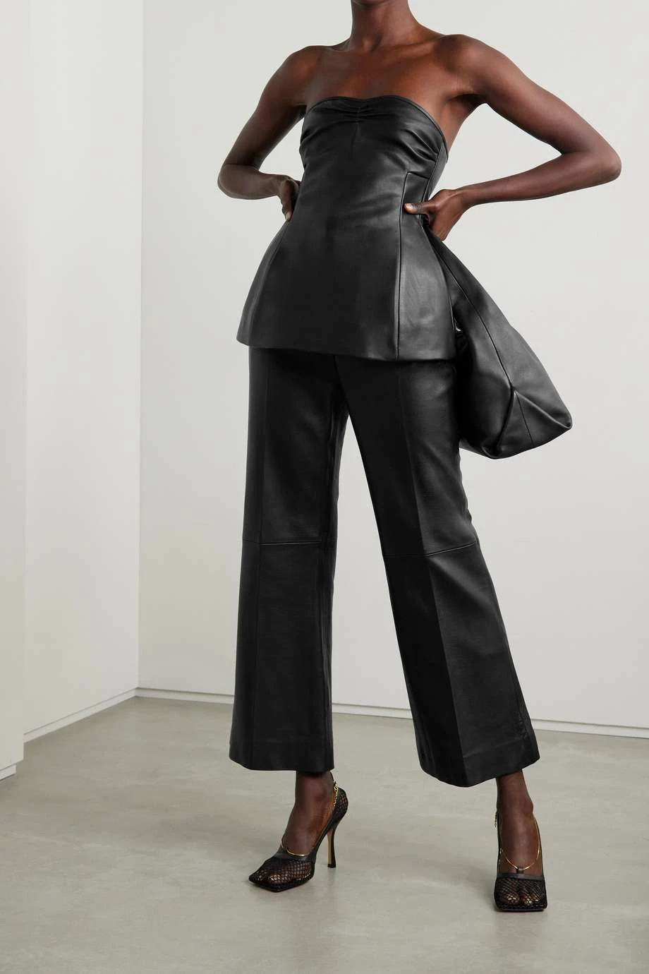 Best deal ✨ KHAITE Blanche Strapless Leather Peplum Top 🤩 4 Best deal ✨ KHAITE Blanche Strapless Leather Peplum Top 🤩 - Image 2