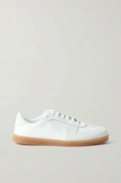 Discount 🎁 KHAITE Walker Suede-trimmed Leather 🔥 Sneakers ❤️