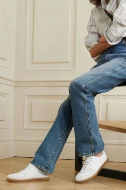 Discount 🎁 KHAITE Walker Suede-trimmed Leather 🔥 Sneakers ❤️ -Khaite Store w920 q60 292