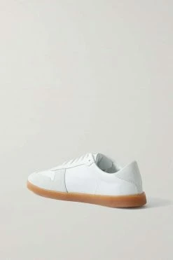 Discount 🎁 KHAITE Walker Suede-trimmed Leather 🔥 Sneakers ❤️ -Khaite Store w920 q60 293