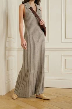 Cheap 🎉 KHAITE Giselle Ribbed Cashmere Maxi Dress 👏 -Khaite Store w920 q60 304