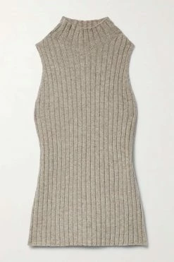 Buy 👏 KHAITE Jolene Ribbed Cashmere Turtleneck Sweater ❤️