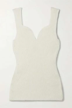 Deals 😍 KHAITE Lanae Cutout Ribbed Cotton-blend Top 😍