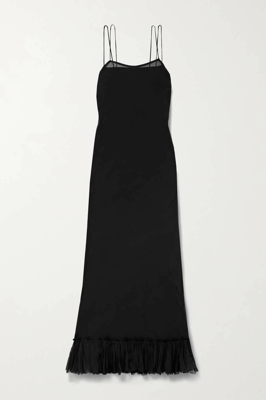 Cheap ๐ KHAITE Alix Silk Crepe De Chine Dress ๐ 3 Cheap ๐ KHAITE Alix Silk Crepe De Chine Dress ๐