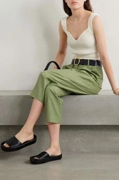 Deals π KHAITE Lanae Cutout Ribbed Cotton-blend Top π 11 Deals π KHAITE Lanae Cutout Ribbed Cotton-blend Top π -Khaite Store w920 q60 35