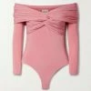 Best reviews of 🎁 KHAITE Cibo Off-the-shoulder Twisted Stretch-jersey Bodysuit 🔥