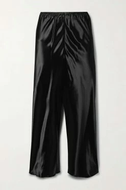 Flash Sale ⭐ KHAITE Lindy Cropped Satin Wide-leg Pants 👍