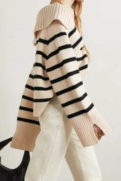 Wholesale ❤️ KHAITE Evi Oversized Striped Cashmere Sweater 🧨 -Khaite Store w920 q60 390