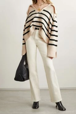 Wholesale ❤️ KHAITE Evi Oversized Striped Cashmere Sweater 🧨 -Khaite Store w920 q60 392