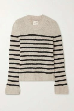 Buy 🧨 KHAITE Tilda Striped Cashmere Sweater ⌛