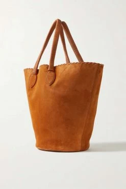 Best Sale ✔️ KHAITE Osa Whipstitched Leather-trimmed Suede Tote ❤️ -Khaite Store w920 q60 422