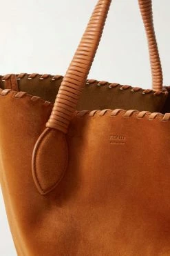 Best Sale ✔️ KHAITE Osa Whipstitched Leather-trimmed Suede Tote ❤️ -Khaite Store w920 q60 423