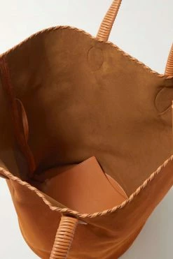 Best Sale ✔️ KHAITE Osa Whipstitched Leather-trimmed Suede Tote ❤️ -Khaite Store w920 q60 424